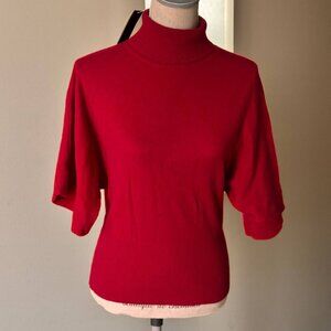 NWT! EVELYN GRACE 100% Cashmere Wine Red Sweater - Size Small